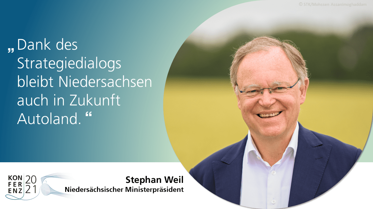Statement zum Strategiedialog Automobilwirtschaft Niedersachsen von Stephan Weil, Ministerpräsident von Niedersachsen
