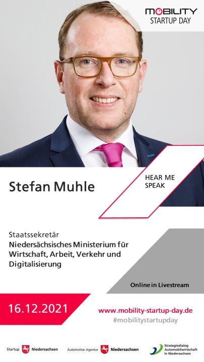 Stefan Muhle, Speaker beim Mobility Startup Day 2021