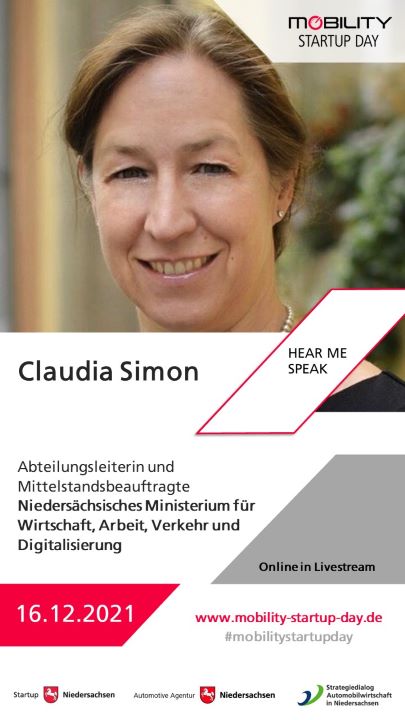 Claudia Simon, Speakerin beim Mobility Startup Day 2021