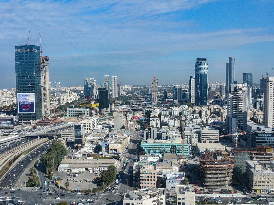 Vogelperspektive Stadtansicht von Tel-Aviv.