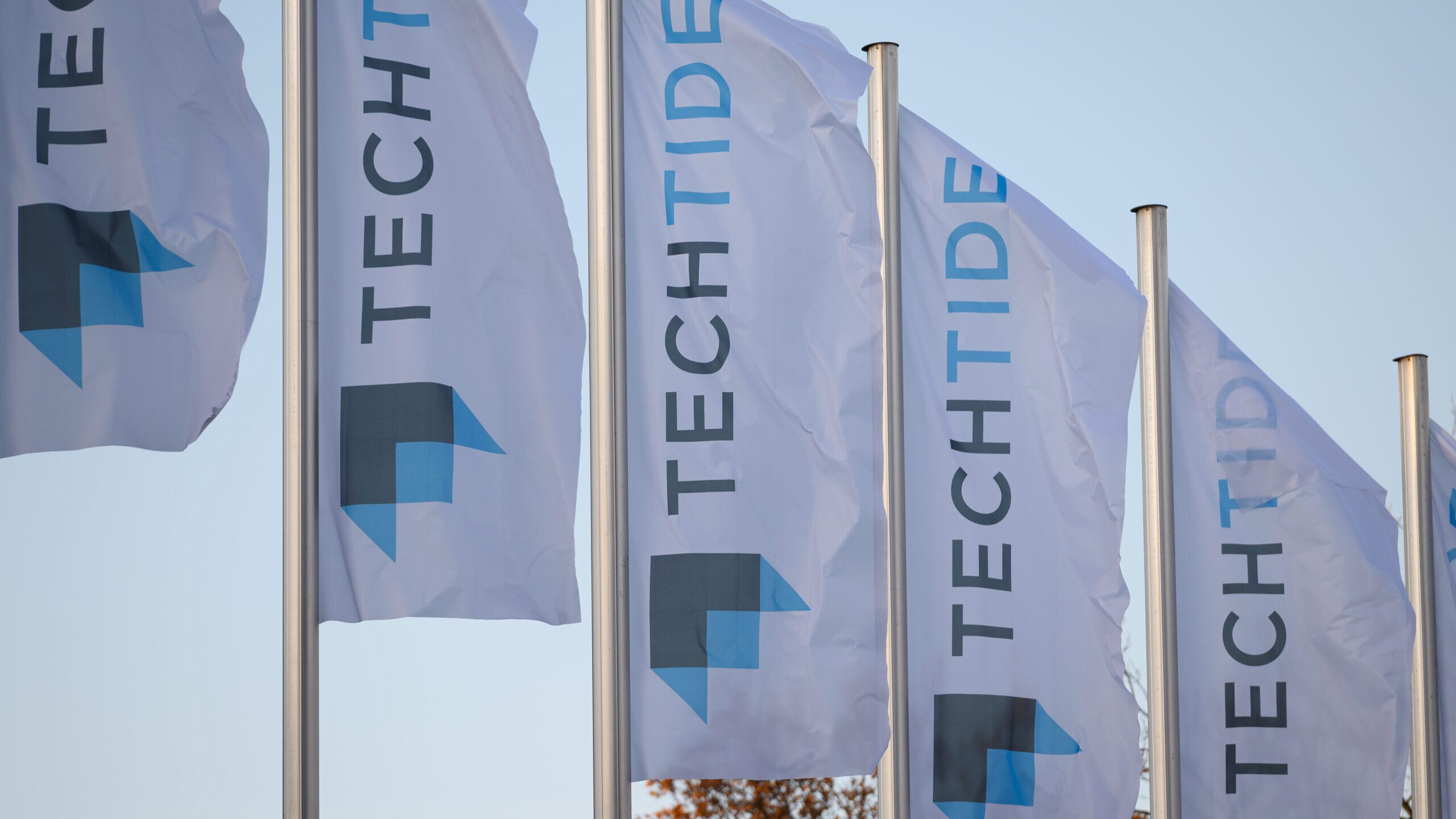 Flaggen mit der Aufschrift Techtide
